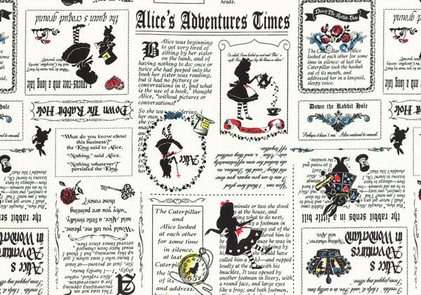 Girl's Story Alice Tossed on White by Lecien