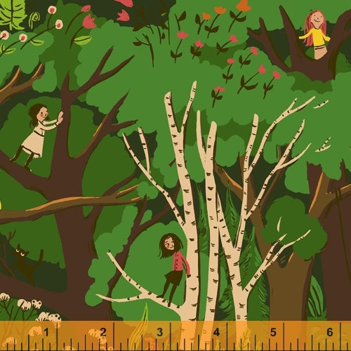 20th Anniversary Climbing Trees in Green by Heather Ross