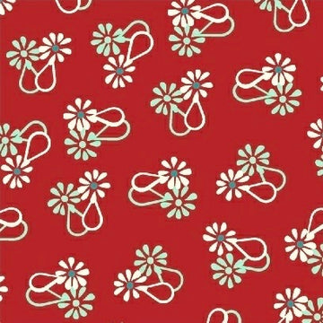 Hello Jane Loop Flower on Red