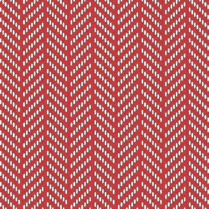 Hello Jane Herringbone on Red