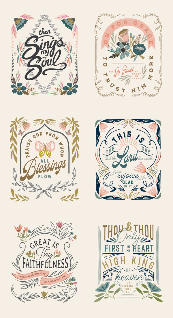 Songbook A New Page Religious Hymns in Unbleached by Fancy That Design House Co