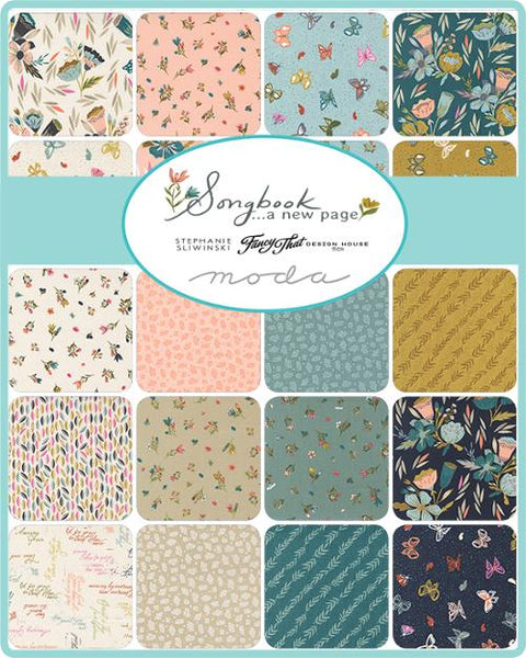 Songbook A New Page Fat Eighth Bundle 9" x 22" by Fancy That Design House Co