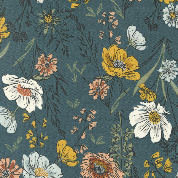 Woodland And Wildflowers Florals in dark lake 45580 18 by Fancy That Design House Co 45580-18