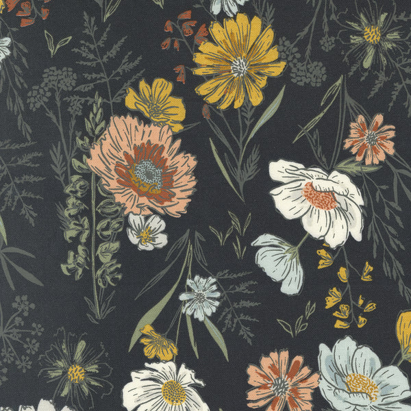 Woodland And Wildflowers Florals in charcoal 45580 19 by Fancy That Design House Co 45580-19