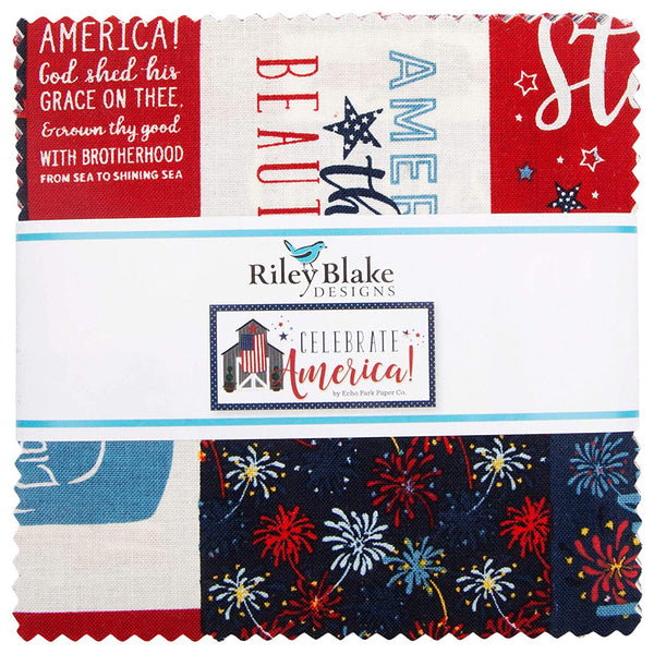 Celebrate America 5x5 Charm Pack by Echo Park Paper Co