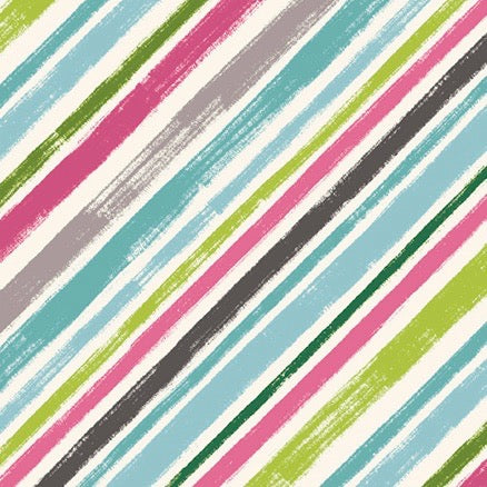 Catnip Diagonal Stripe Aqua