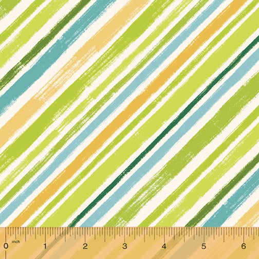 Catnip Diagonal Stripe Spring Green