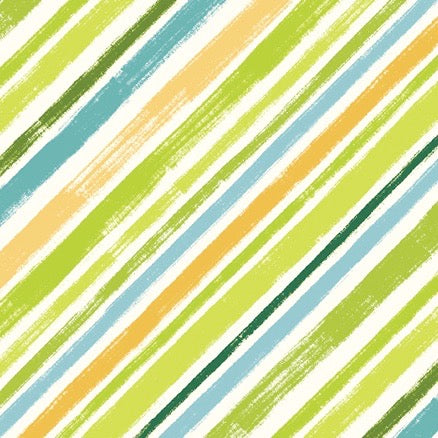 Catnip Diagonal Stripe Spring Green