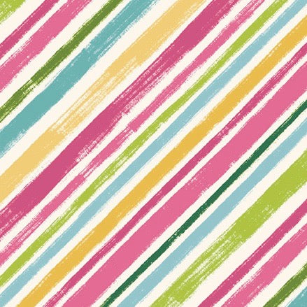 Catnip Diagonal Stripe Fuchsia