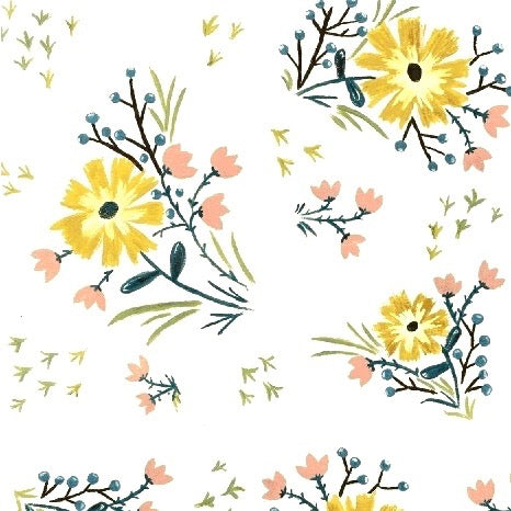 Bungalow Large Floral White