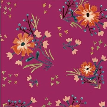 Bungalow Large Floral Fuchsia