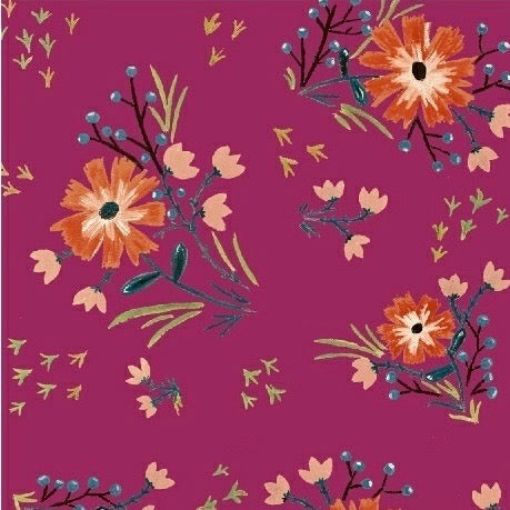 Bungalow Large Floral Fuchsia