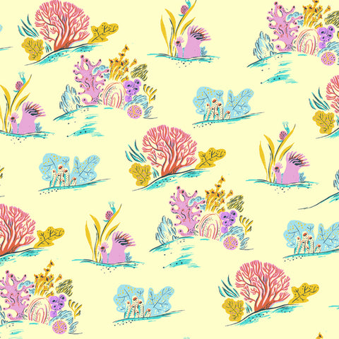 Malibu Coral  in Blue by Heather Ross 52147-10