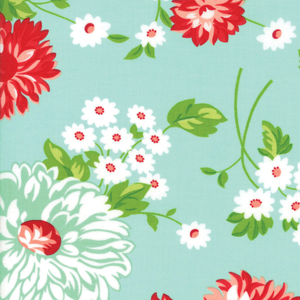 The Good Life Floral on Aqua