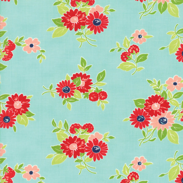 The Good Life Floral Summer in Aqua