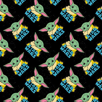 Star Wars Fabric Baby Yoda in Black by Camelot Design Studio 73800223-01