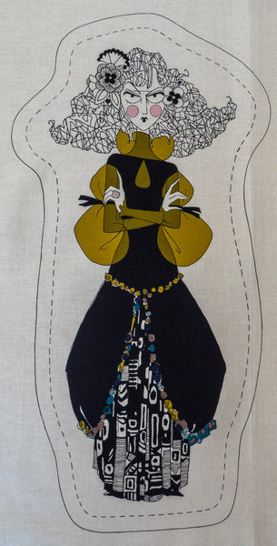 Ghastlie Project 24" Panel in Grey by Alexander Henry Fabrics