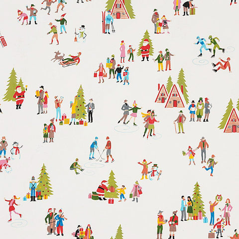 Holiday on the Pond Christmas Time in White by Alexander Henry 8839-A