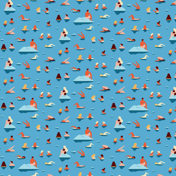 Simple Pleasures Swimmers in Blue by Naomi Wilkinson 90307-42