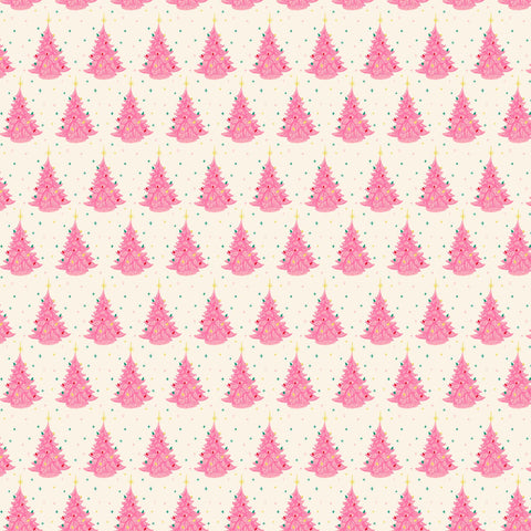 Merry Kitchmas Christmas Trees in Cream by Louise Pretzel 90666-12