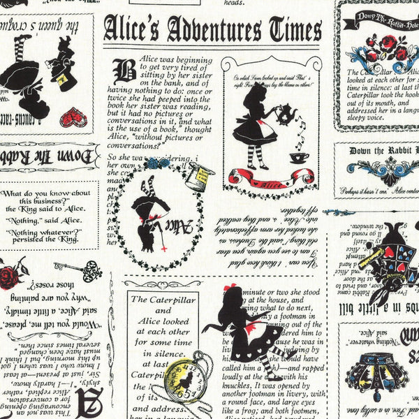 Girl's Story Alice Tossed on White by Lecien