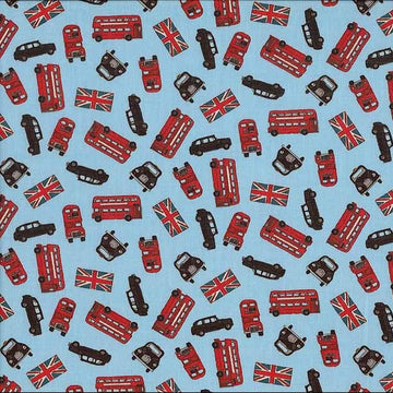 London Bus Scatter in Blue by The Henley Studio 984-B