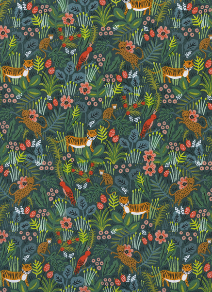 Menagerie Jungle in Hunter fabric by Rifle Paper Co