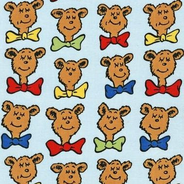 ABC Dr. Seuss Bears on Blue by Robert Kaufman Fabrics