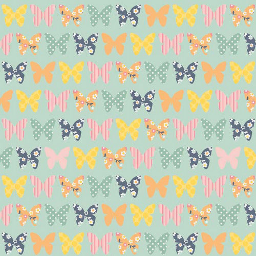 A Beautiful Thing Butterfly on Blue by Riley Blake Designs