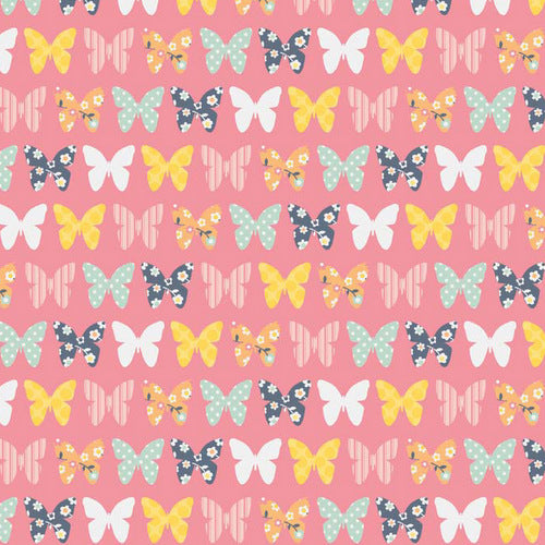 A Beautiful Thing Butterfly on Pink by Riley Blake Designs