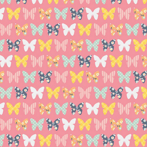 A Beautiful Thing Butterfly on Pink by Riley Blake Designs