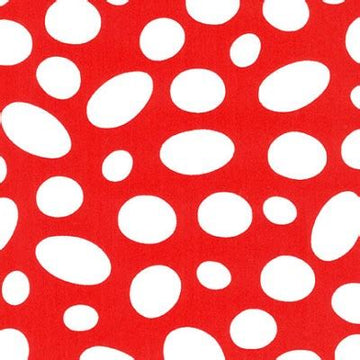 Eggs White on Red by Dr. Seuss Enterprises for Robert Kaufman Fabrics