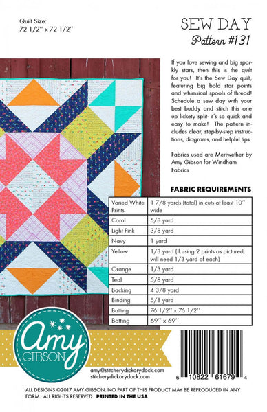 Sew Day Quilt Pattern