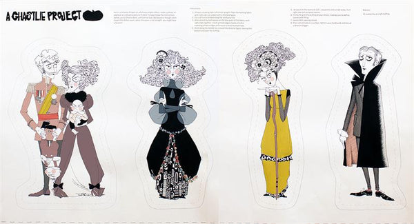 A Ghastlie Project 24" Panel in natural by Alexander Henry Fabrics