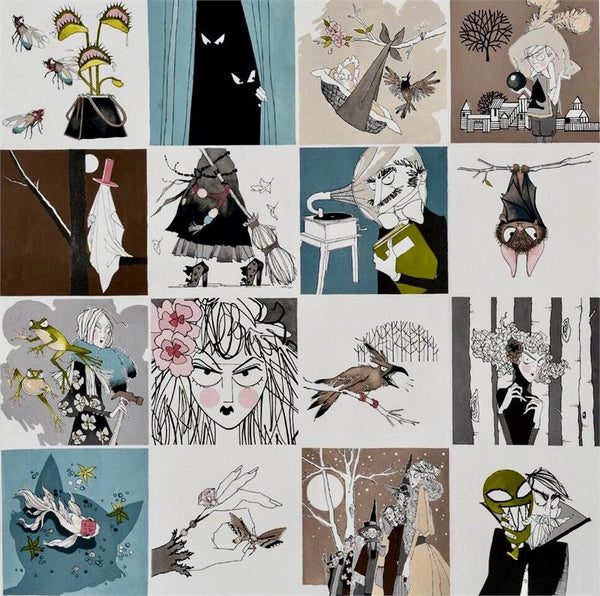 A Ghastlie Moment in Blue Alexander Henry Fabrics 23.5" Panel