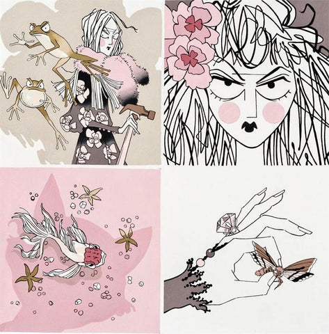 A Ghastlie Moment in Mauve Alexander Henry Fabrics 23.5" Panel