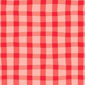 ANIMAL ABCs Plaid in Red by Whistler Studios for Windham Fabrics