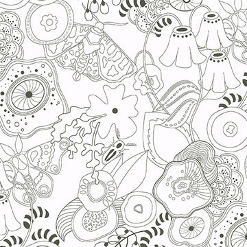 Abacus Grow in Charcoal by Alison Glass for Andover Fabrics