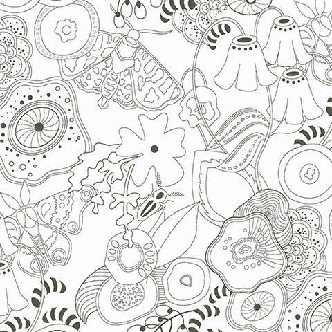 Abacus Grow in Charcoal by Alison Glass for Andover Fabrics