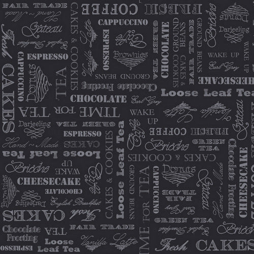 Afternoon Delight Cafe Words by Quilting Treasures Fabrics