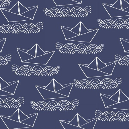 Ahoy Matey Sailboats Fabric on Navy by Windham Fabrics