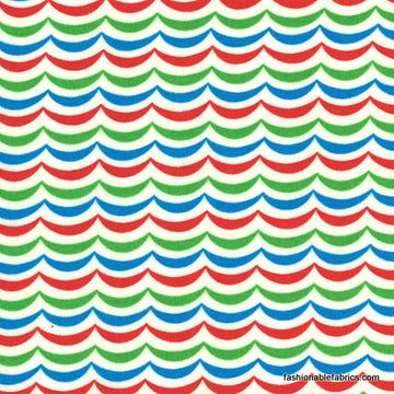 Apple Jack Scallop Stripe in Ivory by Moda Fabrics