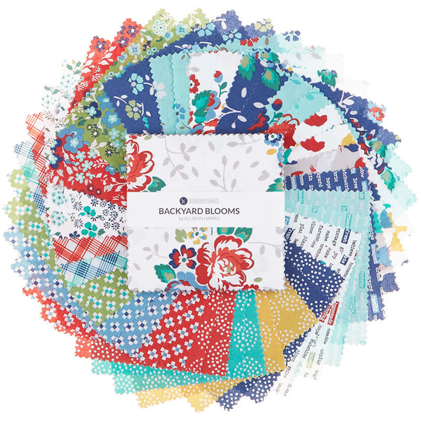 Backyard Blooms 5" x 5" charm pack by Allison Harris