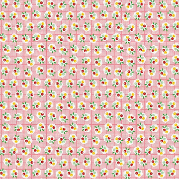 Backyard Roses Berries in Pink by Nadra Ridgeway for Riley Blake Designs
