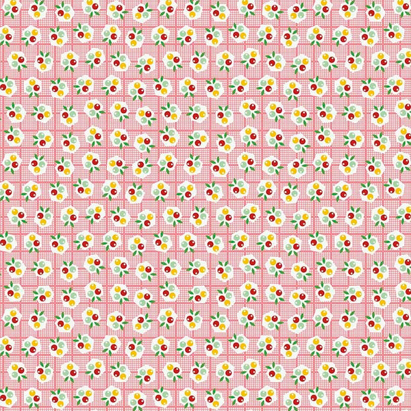 Backyard Roses Berries in Pink by Nadra Ridgeway for Riley Blake Designs