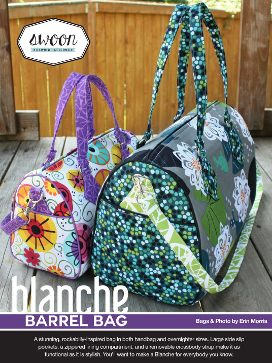 Blanche Barrel Bag by Swoon Sewing Patterns