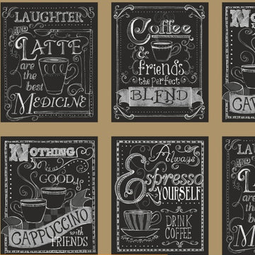 Blend Coffee Blocks 23" panel by Windham Fabrics