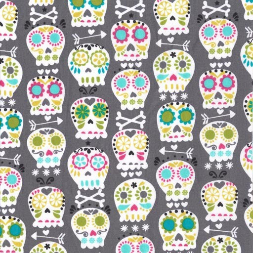 Bonehead in Grey by Michael Miller Fabrics
