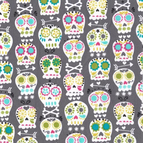 Bonehead in Grey by Michael Miller Fabrics