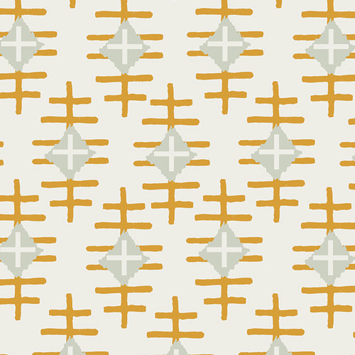 Bound Path Marker in Gold by April Rhodes for Art Gallery Fabrics